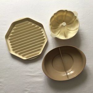 Microwave cooking dishes; Bacon, Bundt cake, & split serving